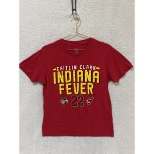 WNBA Caitlin Clark #22 Indiana Fever Red T Shirt Size Medium Logo Basketball